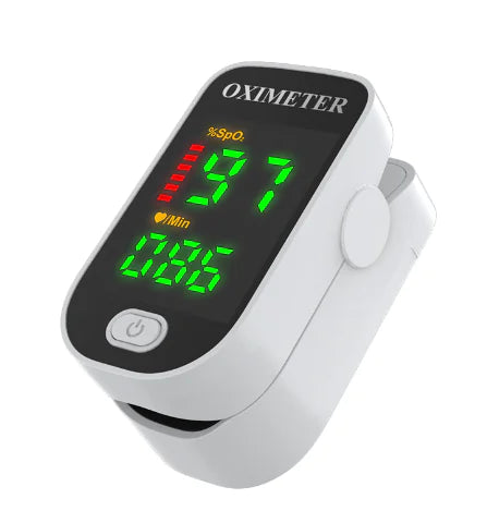 Pulse Oximeter Fingertip Device for Blood Oxygen Monitoring