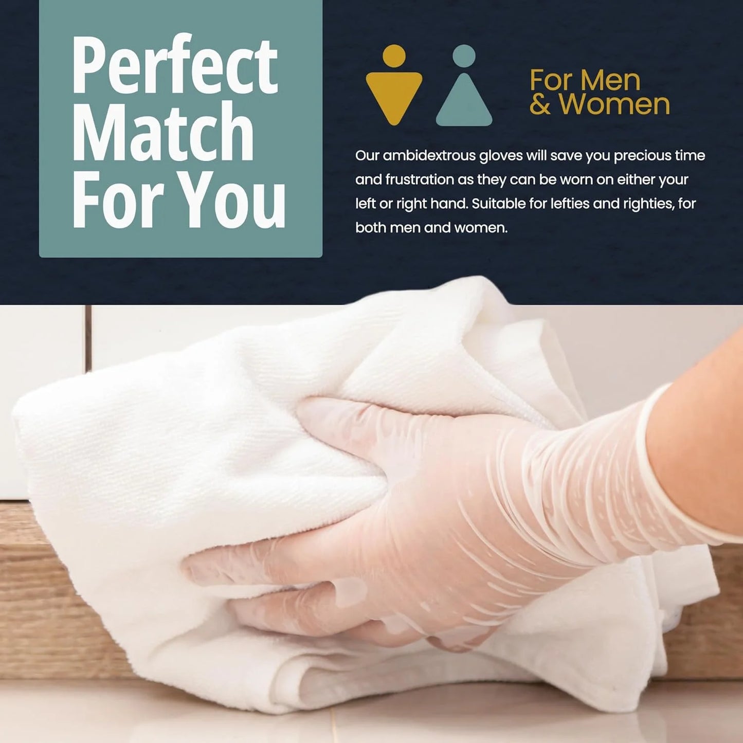 Vinyl Gloves Powder-Free Disposable Latex Free Gloves, Small 1000-Pack
