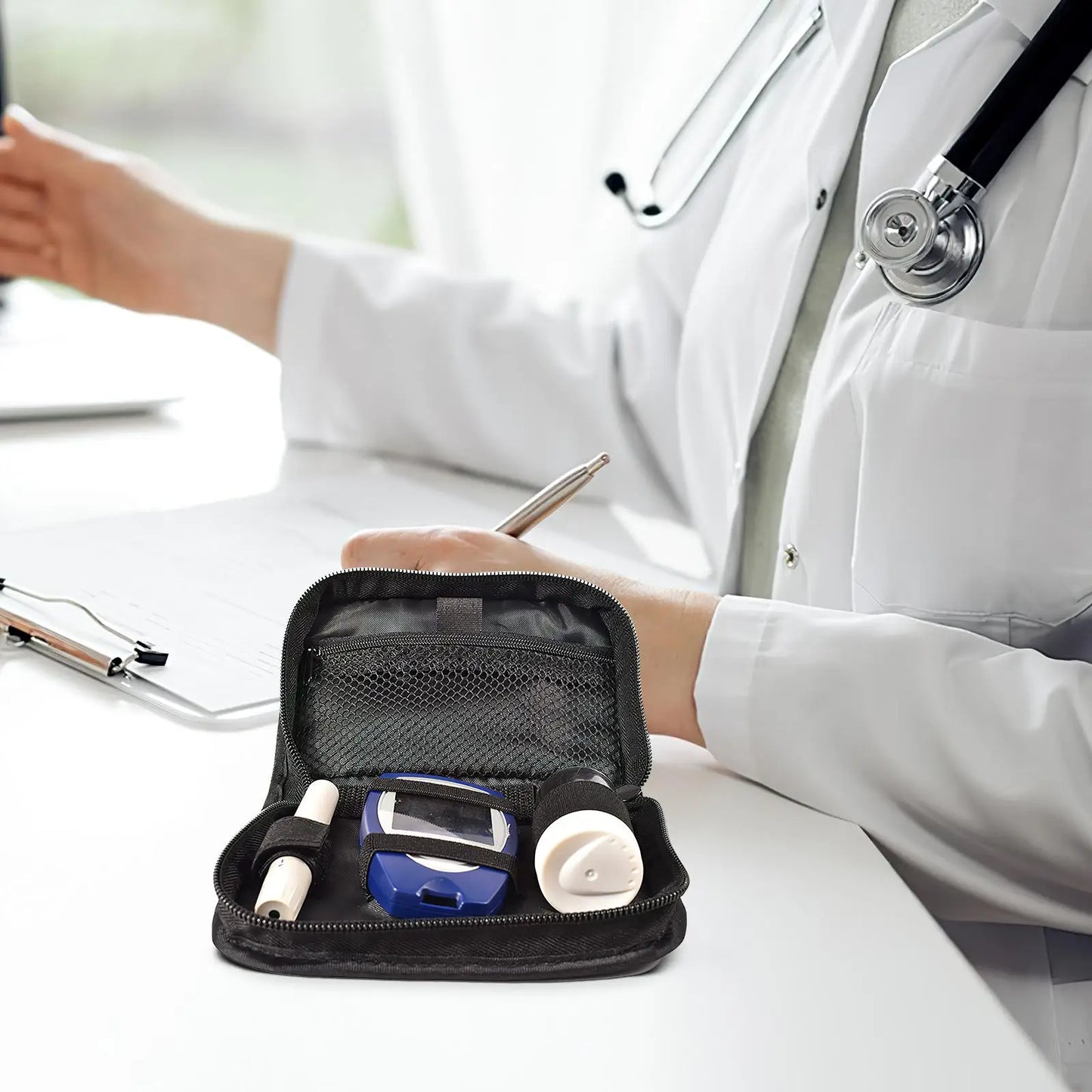 Blood Carrier Glucose Case ganizer Travel Case Portable Cover Glucose Supplies Medical Supply Bag Kit Bag Pack