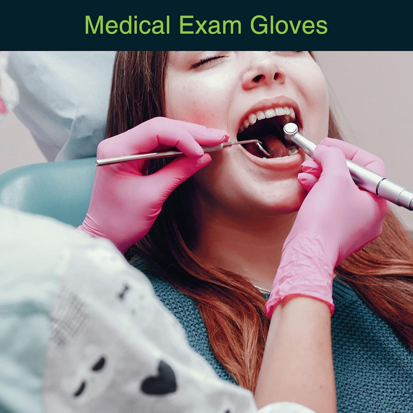 Pink Vinyl Disposable Gloves - Powder and Latex Free Medical Exam Gloves