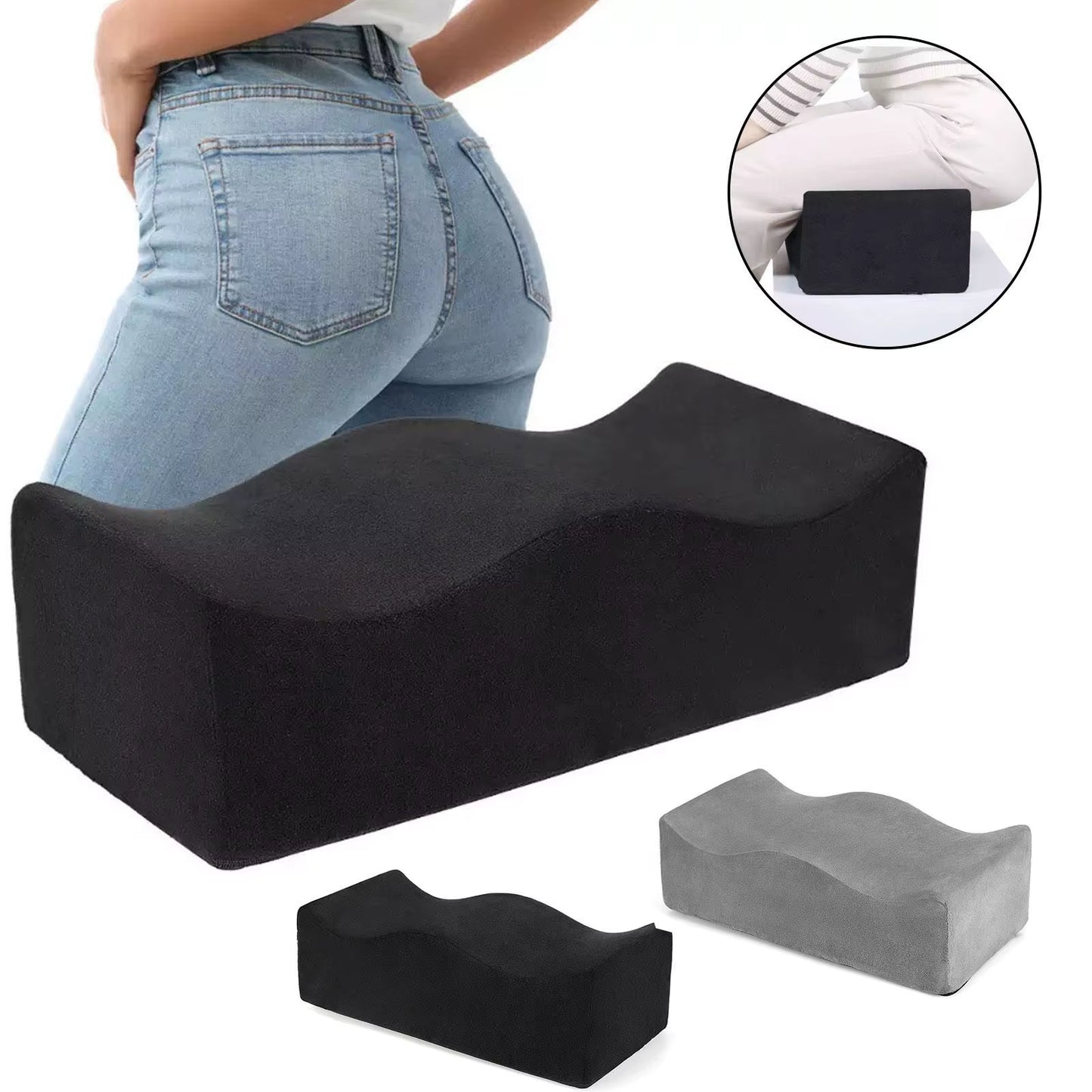 Foam Buttock Cushion Sponge BBL Pillow Seat Pad, after Surgery Brazilian Butt Lift Pillow for Hemorrhoids Surgery Recover