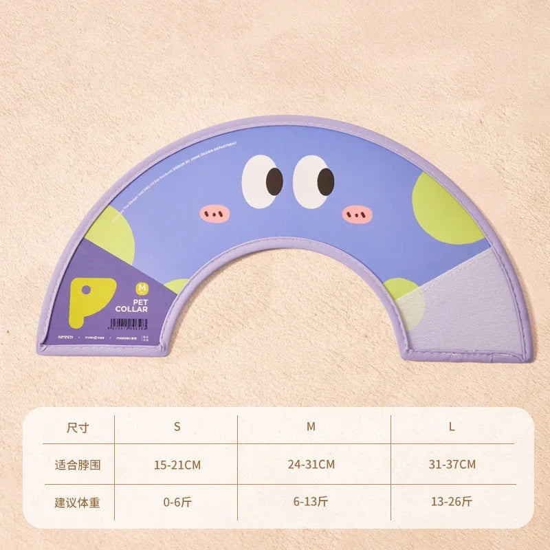 Cute Cat Anti-bite Collar Pet Medical Recovery Collars Cartoon Cat Protection Cover Elizabethan Collar Circle for Pet Supplies