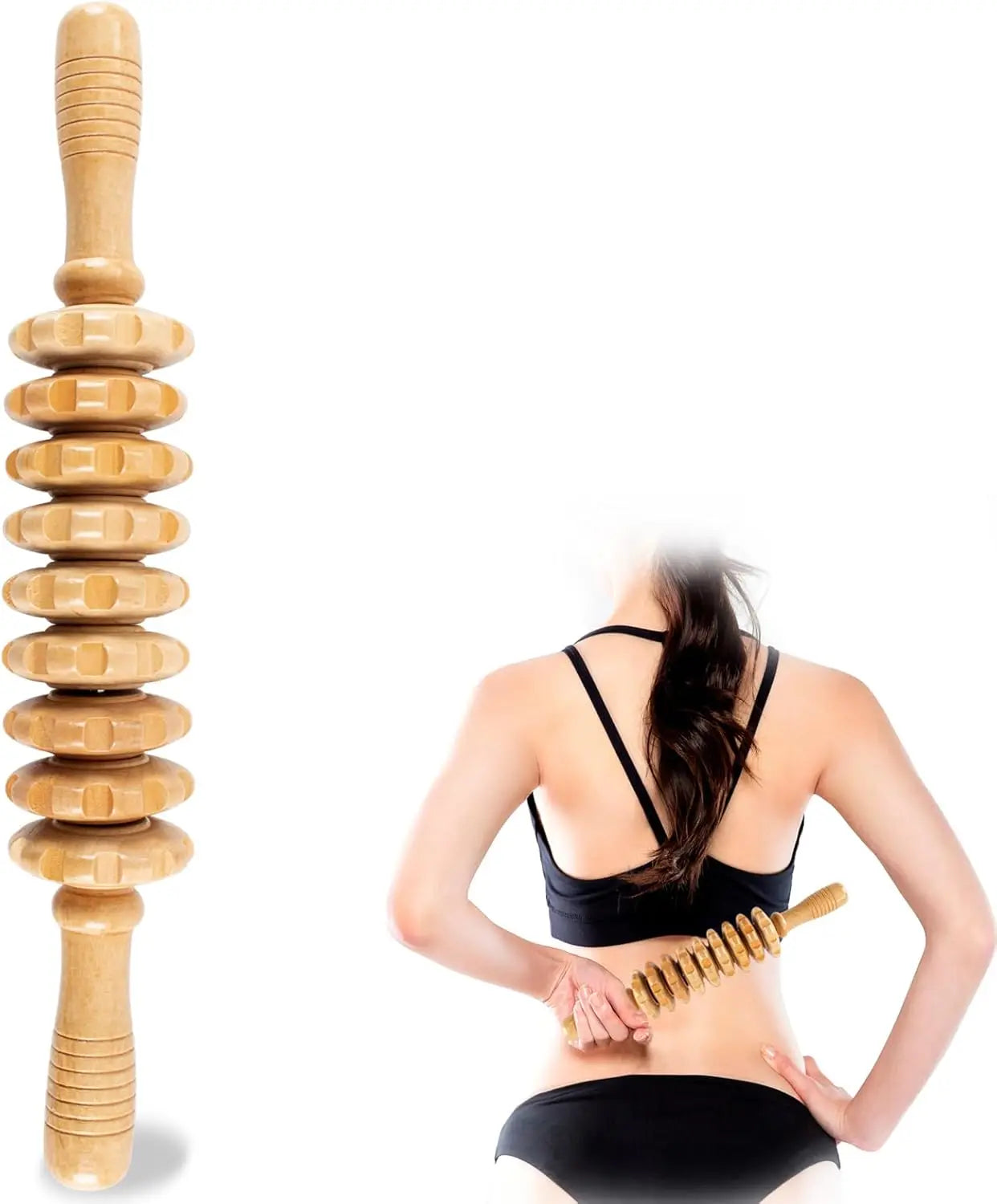 Wood Therapy Roller Gear Stick Massage Tool Cellulite Slimming Roller Massager Lymphatic Drainage Body Shaping Trigger Stick