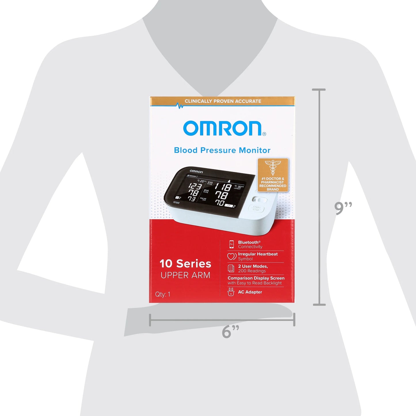 10 Series Wireless Upper Arm Blood Pressure Monitor with Arm Cuff