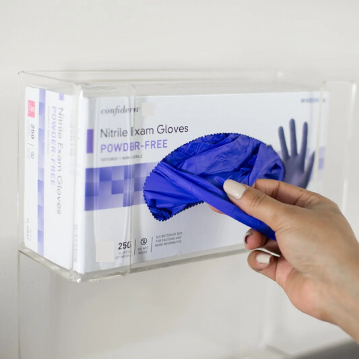 Confiderm 3.85C Nitrile Exam Gloves, Blue Medical Gloves - Medium, 200 Count, 1 Box