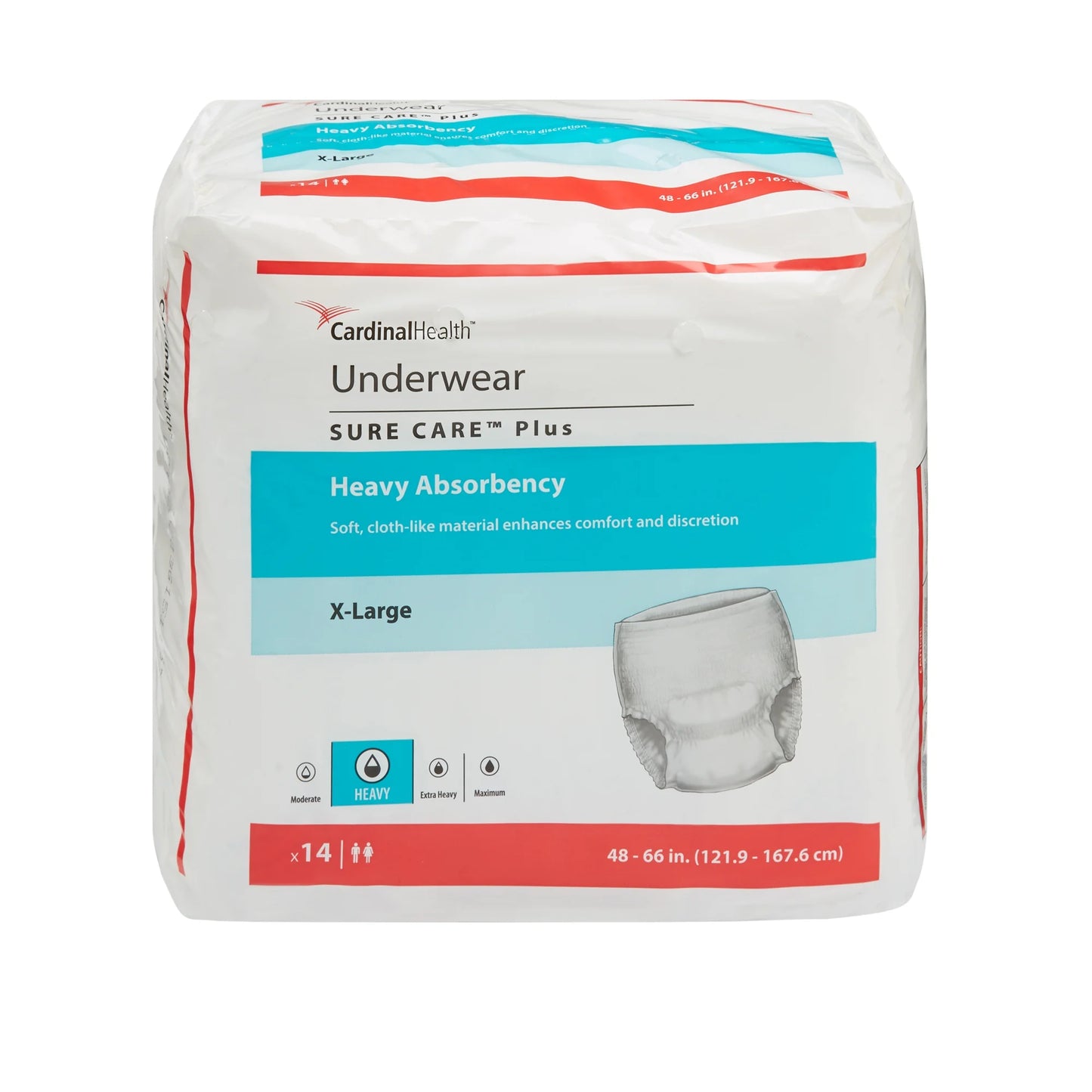 Health Incontinence Underwear, Disposable Adult Diaper - Heavy Absorbency, XL, 56 Ct