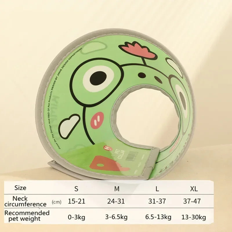 Cute Cat Anti-bite Collar Pet Medical Recovery Collars Cartoon Cat Protection Cover Elizabethan Collar Circle for Pet Supplies