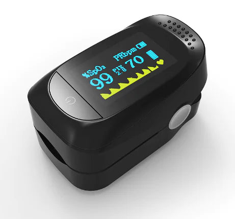 Pulse Oximeter Fingertip Device for Blood Oxygen Monitoring