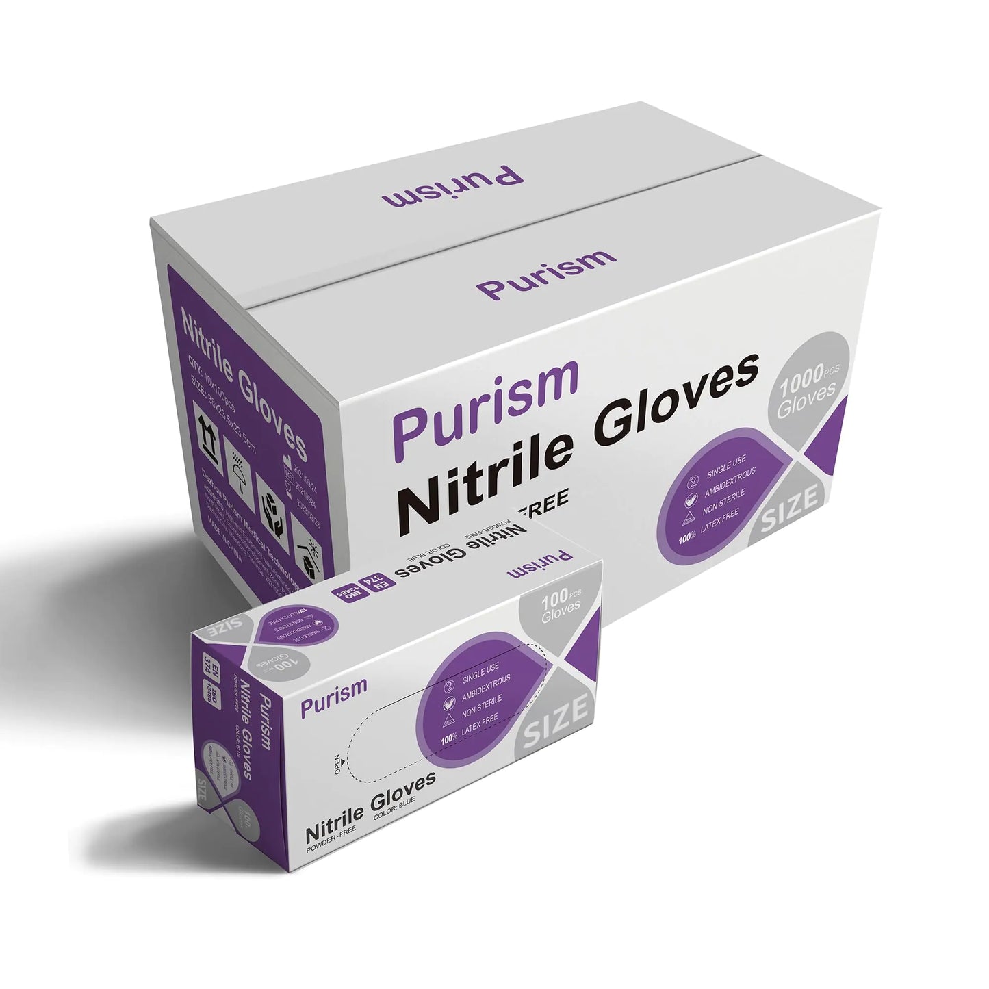 Daddys Choice Nitrile Gloves M 1000 Disposable Blue Size Medium 1000 pcs/carton No Latex No PowderSafe Working House Cleaning gloves