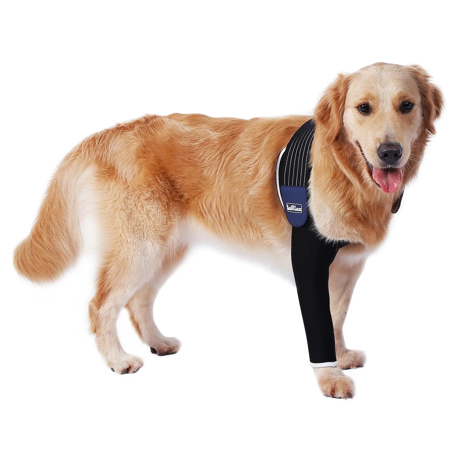 LufeLux Dog Leg Sleeve Medical Dog Cone Alternative Shoulder Protect Sleeve for Dogs with Strechy Adjustable Elastic Band for Hot Spots Wounds Bandages Prevent Licking Elbow Brace Protector