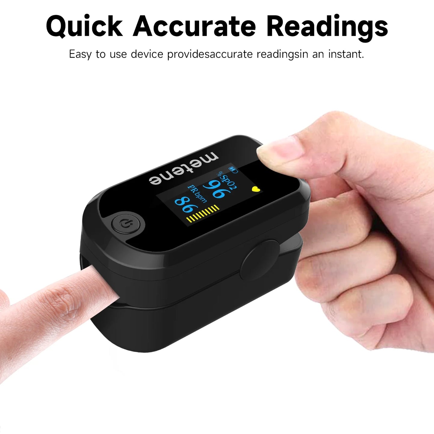 Pulse Oximeter Fingertip with Batteries & Lanyard, OLED Blood Oxygen Saturation Monitor, 20E
