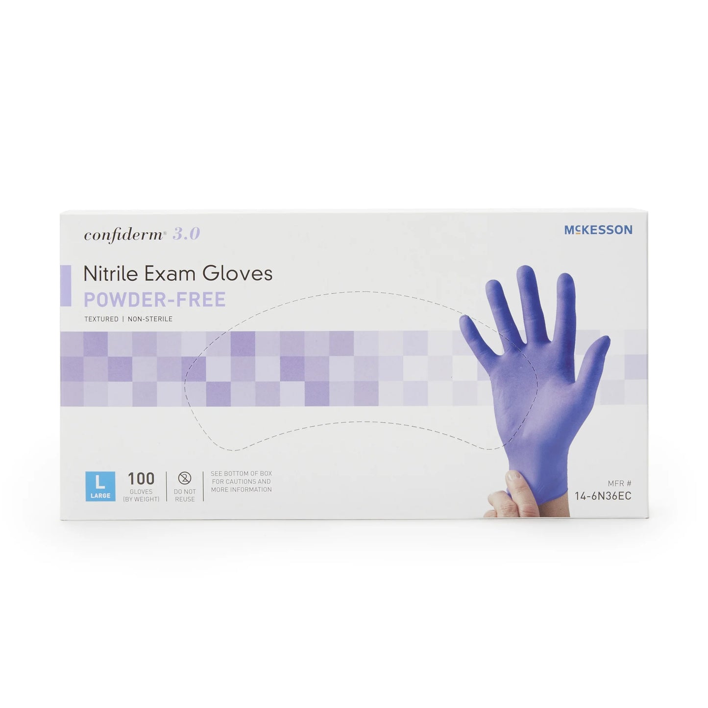 Confiderm 3.0 Nitrile Exam Gloves, Blue Medical Gloves - Size Large, 100 Count, 10 Boxes, 1000 Total