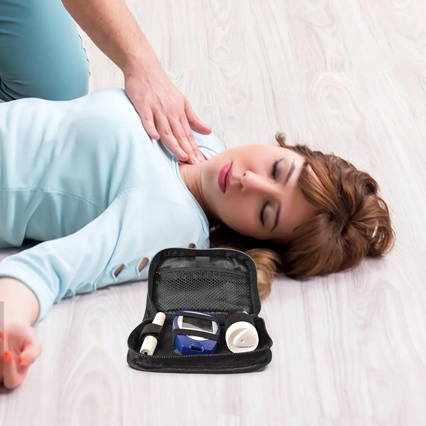 Blood Carrier Glucose Case ganizer Travel Case Portable Cover Glucose Supplies Medical Supply Bag Kit Bag Pack