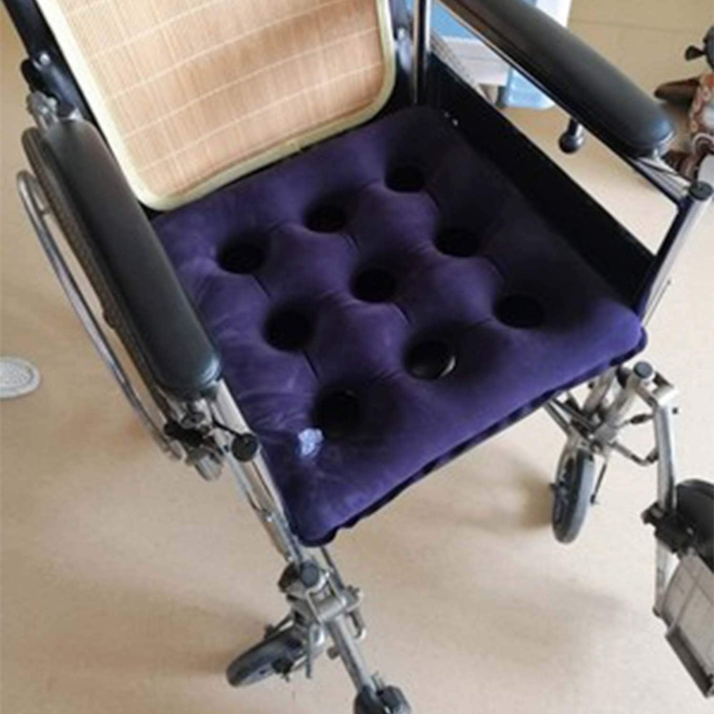 Air Inflatable Seat Cushion, Comfortable Chair Cushion for Wheel Chair, Ideal Seat Cushion for Prolonged Sitting Helps Relieve Tailbone and Sciatica Pain to Prevent Hemorrhoids Bedsore