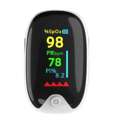 Pulse Oximeter Fingertip Device for Blood Oxygen Monitoring