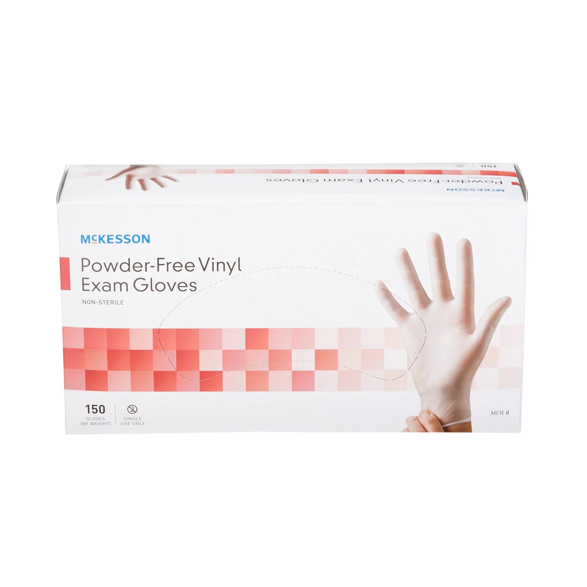 Vinyl Exam Gloves, Powder-Free, Disposable Medical Glove, XS, 150 Count, 10 Boxes, 1500 Total