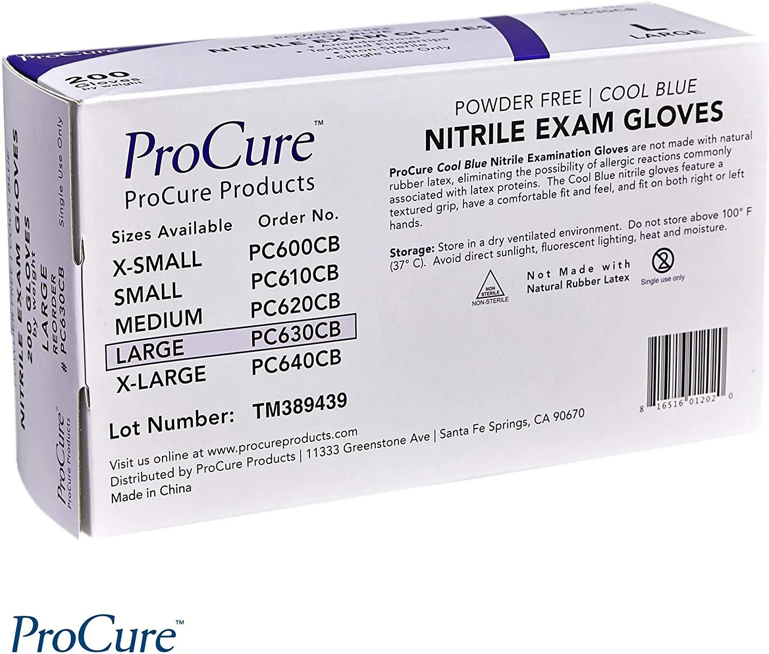 Disposable Nitrile Gloves - 200 Count - Powder Free, Rubber Latex Free, Medical Exam Grade