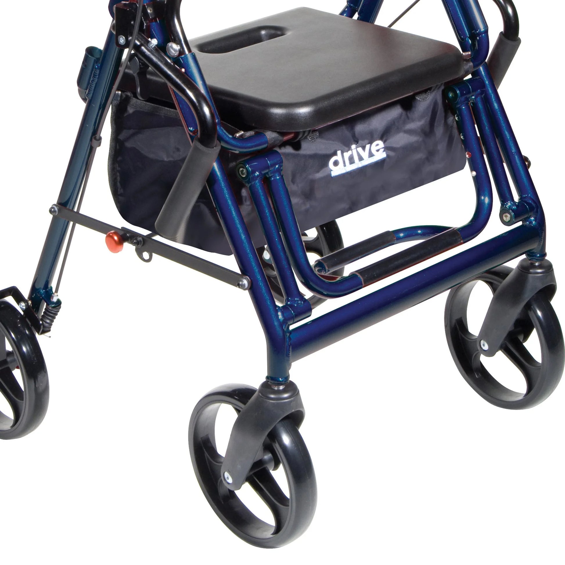 Duet 4 Wheel Rollator / Transport Chair 300 Lbs Aluminum 31.5 to 37 Inch Handle Height