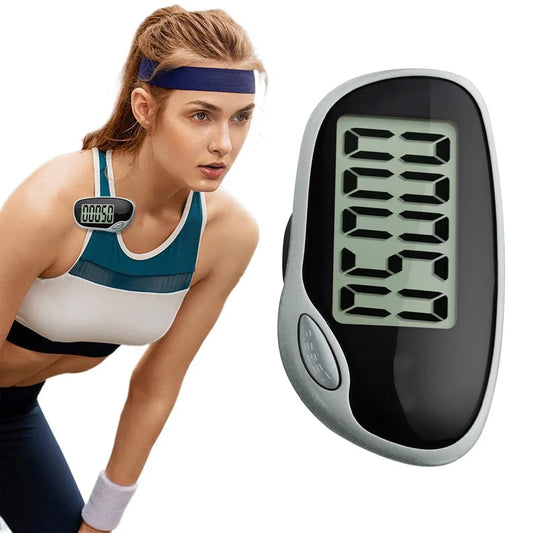 Walking Pedometer Clip On Step Counter LCD Display Accurate Step Tracker Electronic Pedometer  Outdoor Sports