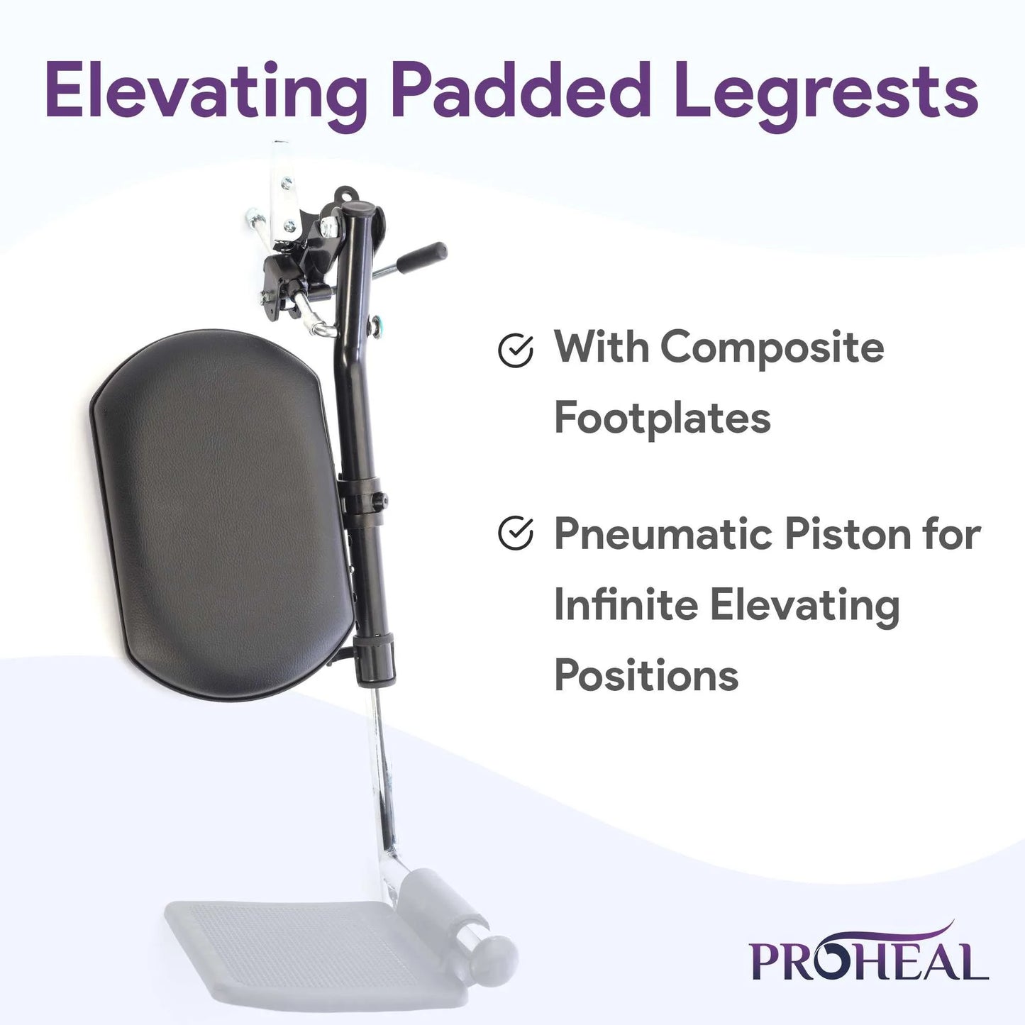 Premium Wheelchair with Removable Full Arms, Elevating Leg Rests, 20" Seat