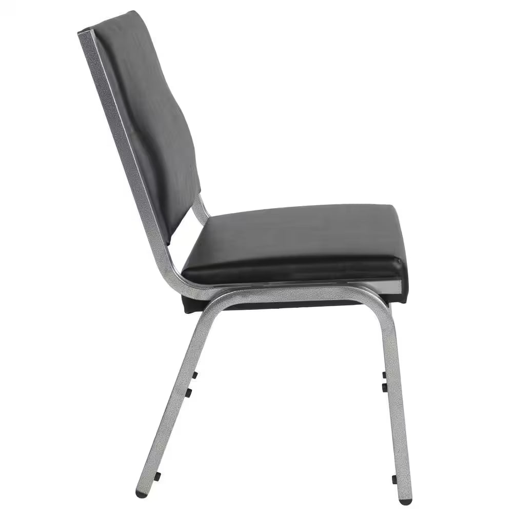 Hercules Series Vinyl 1000 Lbs. Rated Bariatric Medical Reception Chair in Antimicrobial Black Vinyl