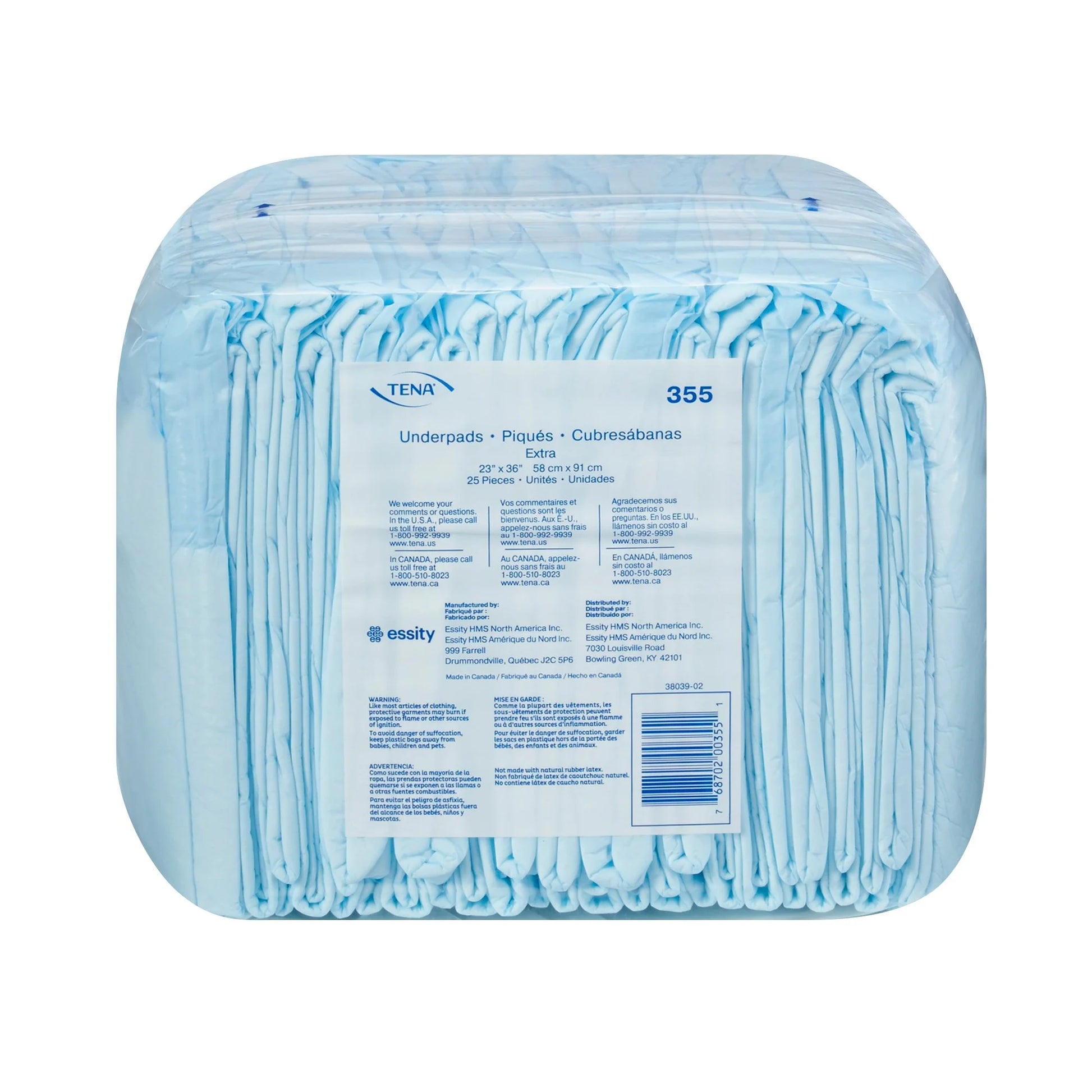Extra Underpad, Incontinence, Disposable, Light Absorbency, 23 in X 36 In, 25 Ct