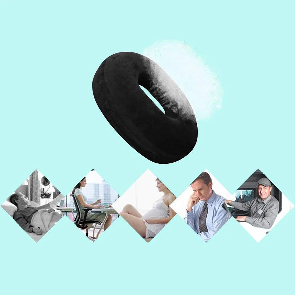 Donut Pillow for Tailbone Pain Bed Sore,Hemorrhoid Pillow Seat Cushion for Home Long Sitting Butt Pressure Relief Postpartum Post Surgery, Memory Foam Coccyx Cushions Doughnut Pillow