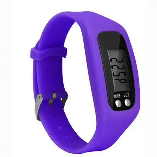 Sport Running Silicone Pedometer Calorie Step Counter Digital Watch Bracelet