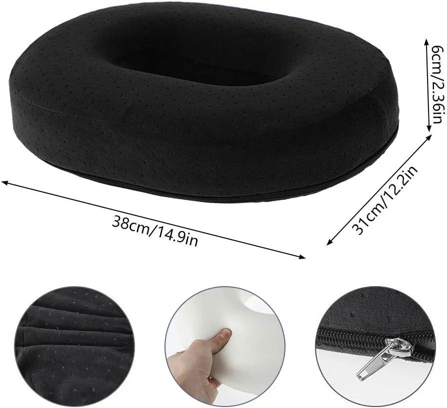 Donut Pillow for Tailbone Pain Bed Sore,Hemorrhoid Pillow Seat Cushion for Home Long Sitting Butt Pressure Relief Postpartum Post Surgery, Memory Foam Coccyx Cushions Doughnut Pillow