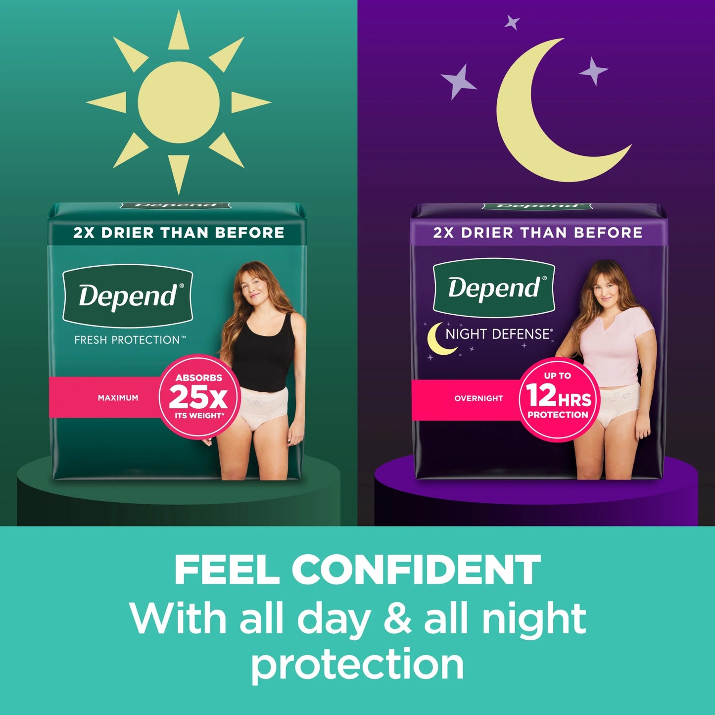 Fresh Protection Incontinence Underwear for Women, Adult Diapers, XXL, 44 Count
