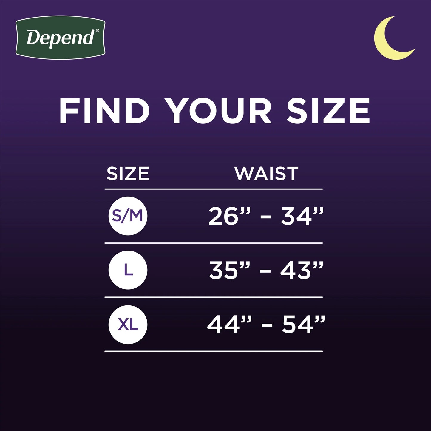 Night Defense Incontinence Underwear for Men, Adult Diapers, L, 12 Count