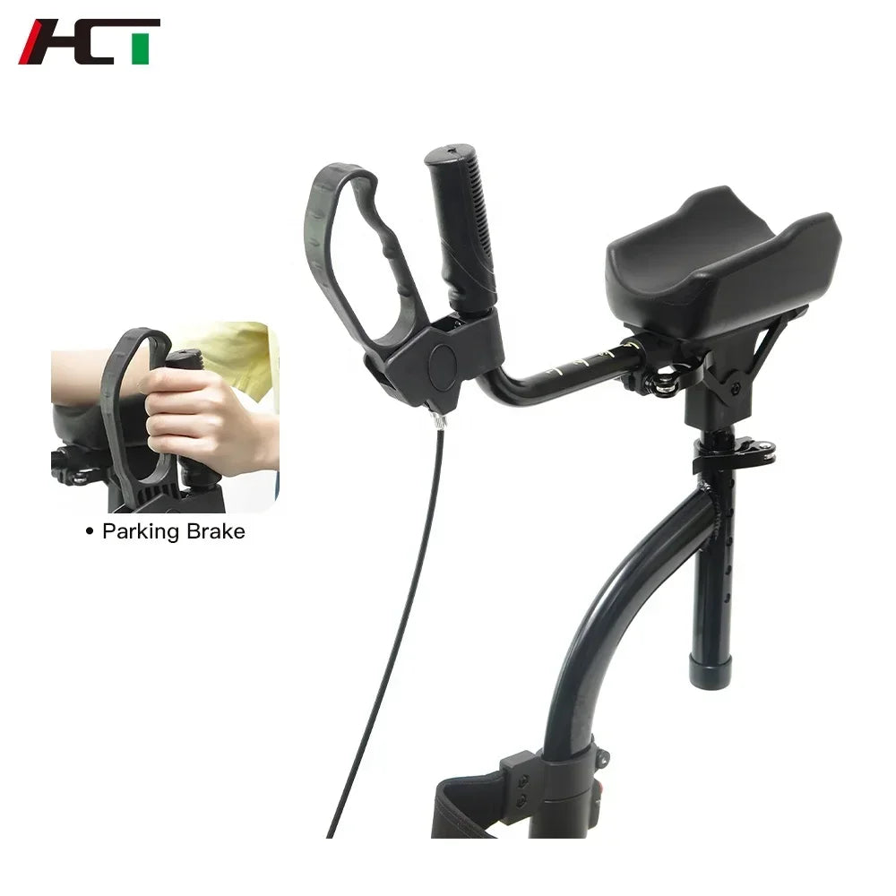Best Seller Stable Medical Device Supplies Home Care Good for Senior Handicapped Folding Upright Walker Rollator With Arm Rest