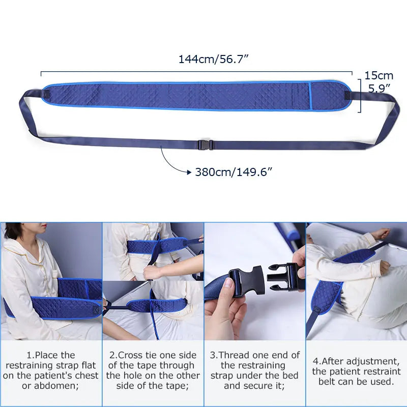 Lefeke Roll Belts Positioning Device Quick-release Wheelchair or Bed Safety Sling Elderly Care Harness