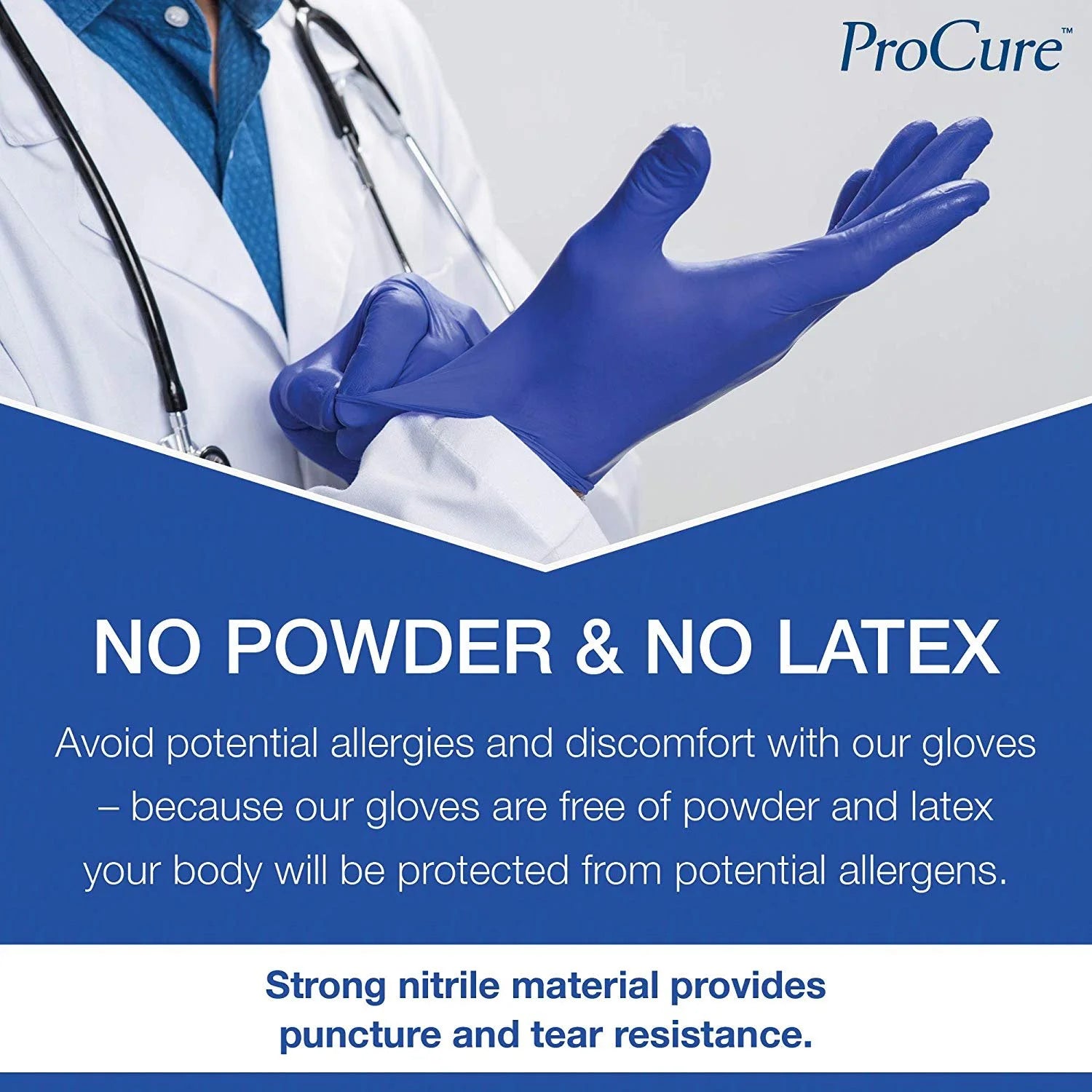 Disposable Nitrile Gloves - 200 Count - Powder Free, Rubber Latex Free, Medical Exam Grade
