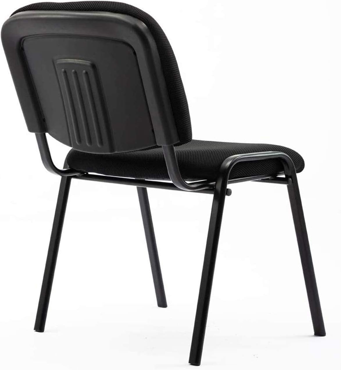 Stackable Black Office Chairs Armless Conference Room Chairs 5 Pack Mesh Reception Desk Chair for Meeting/Events/Hall/Training/Waiting Room