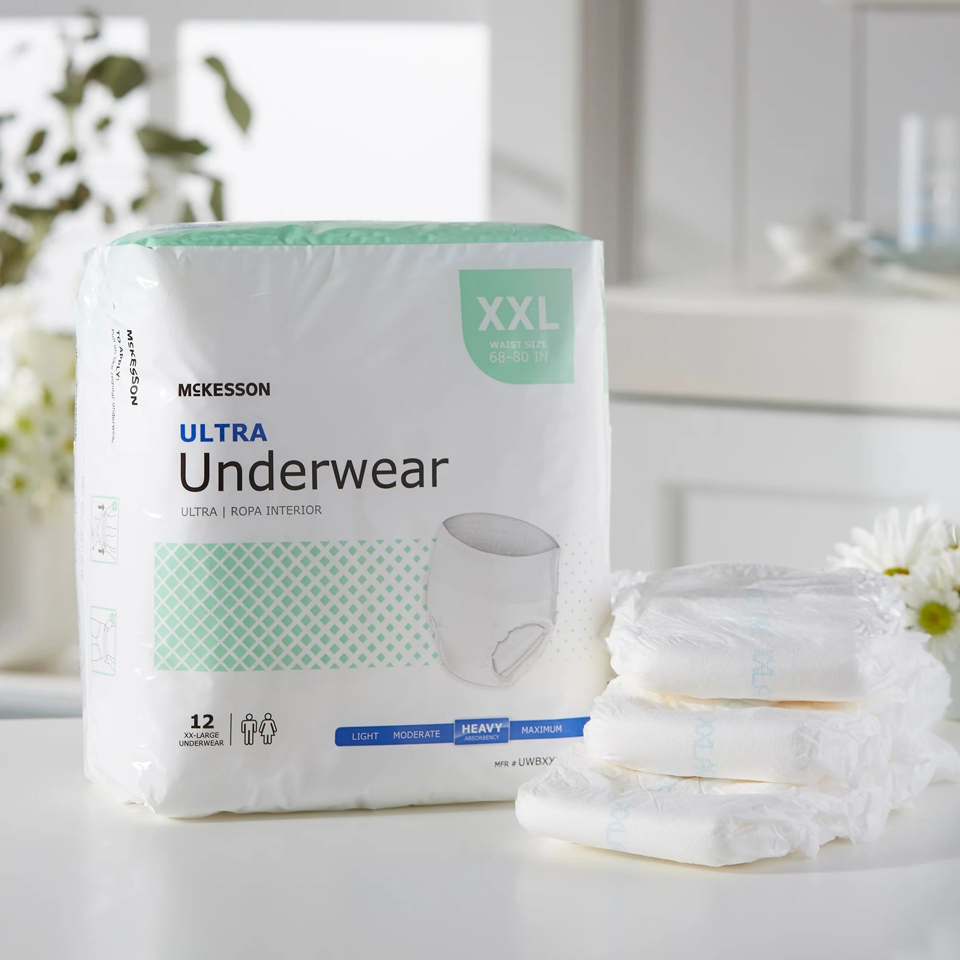 Ultra Underwear, Incontinence, Heavy Absorbency, 2XL, 12 Ct