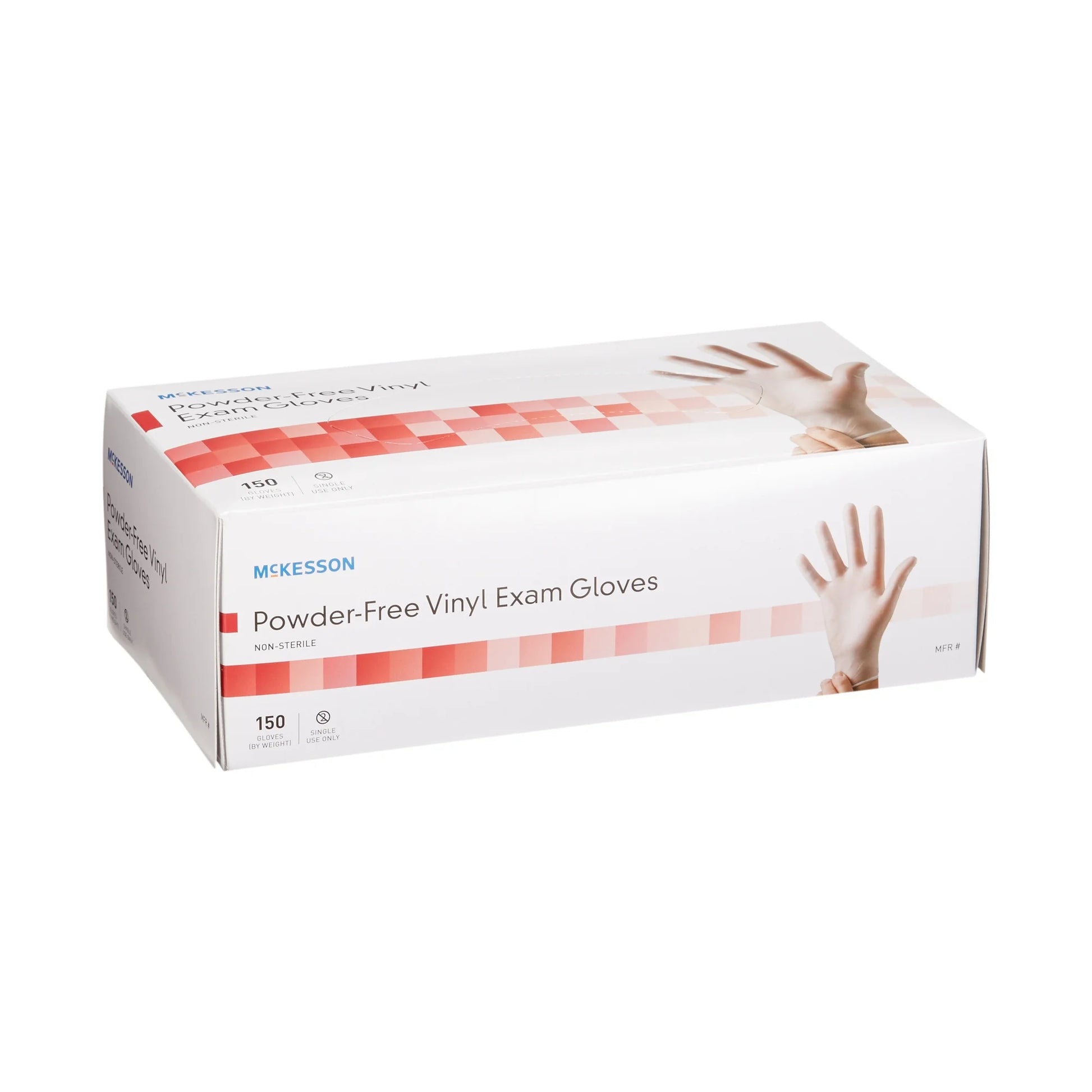 Vinyl Exam Gloves, Powder-Free, Disposable Medical Glove, XS, 150 Count, 10 Boxes, 1500 Total
