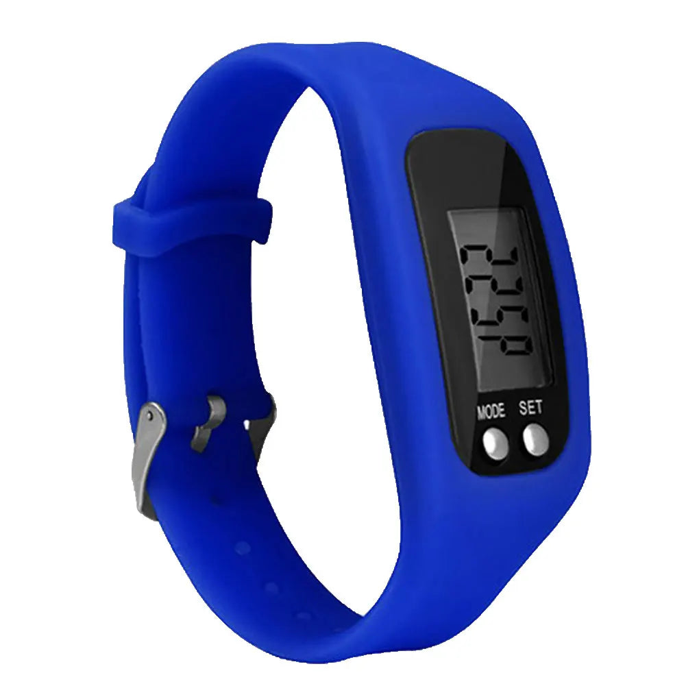 Sport Running Silicone Pedometer Calorie Step Counter Digital Watch Bracelet