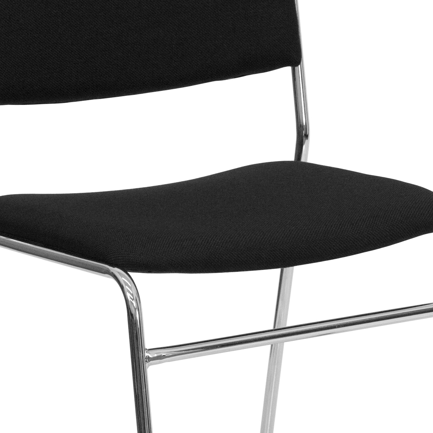 HERCULES Sled Base Stacking Chair, Black, Set of 5