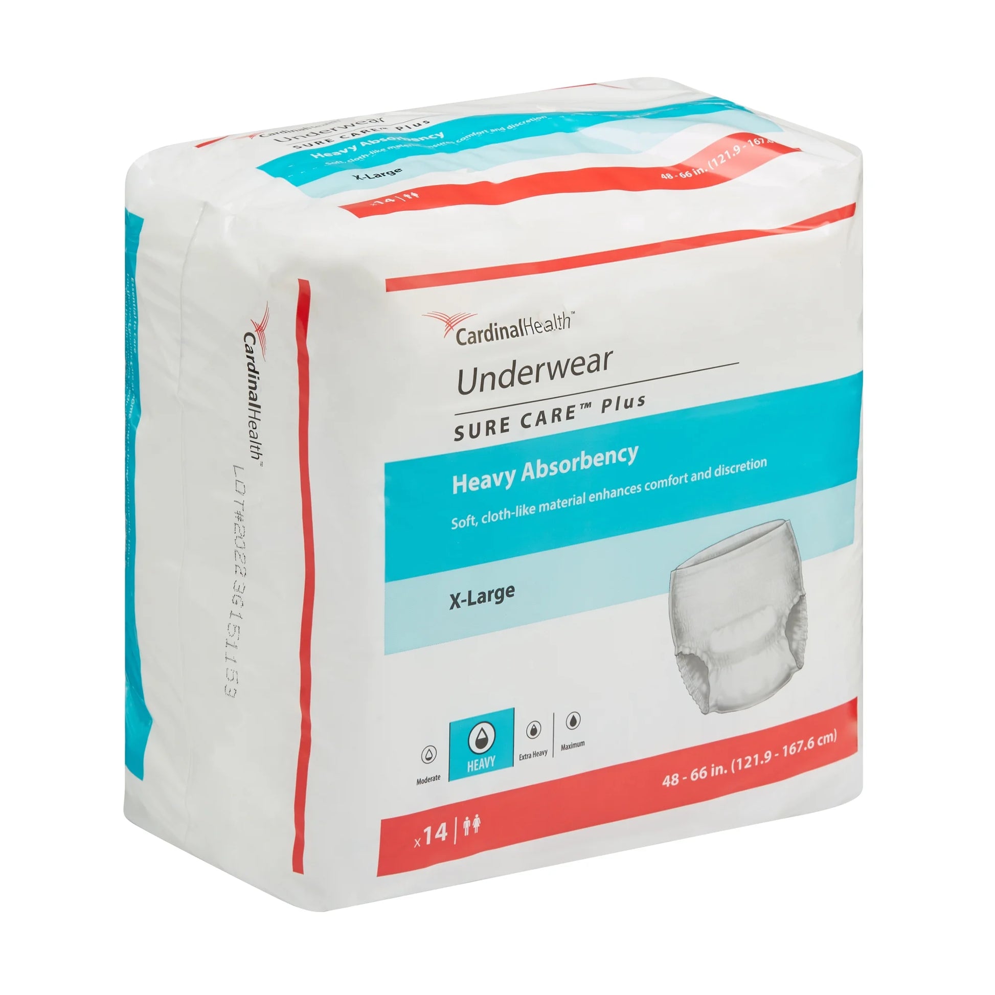 Health Incontinence Underwear, Disposable Adult Diaper - Heavy Absorbency, XL, 56 Ct