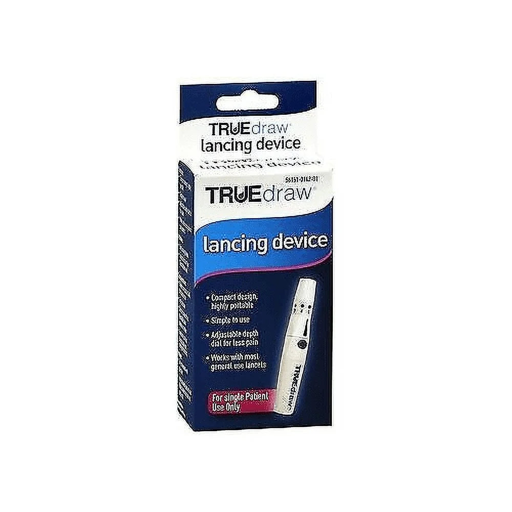 Truedraw Lancing Device KV1390 Pen Diabetic Blood Glucose Testing, 1 Each
