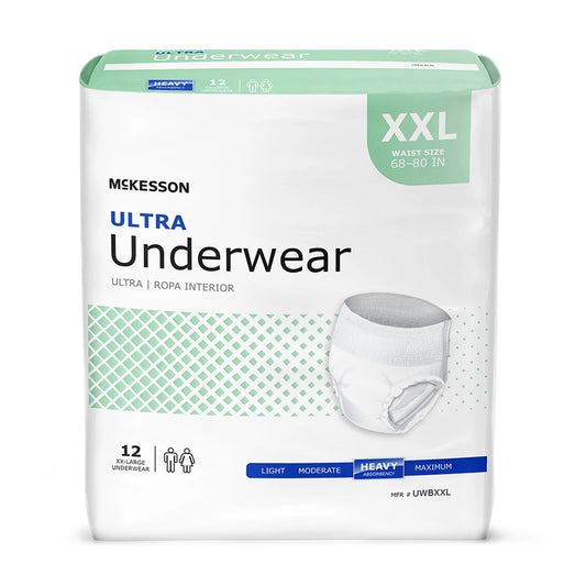 Ultra Underwear, Incontinence, Heavy Absorbency, 2XL, 12 Ct