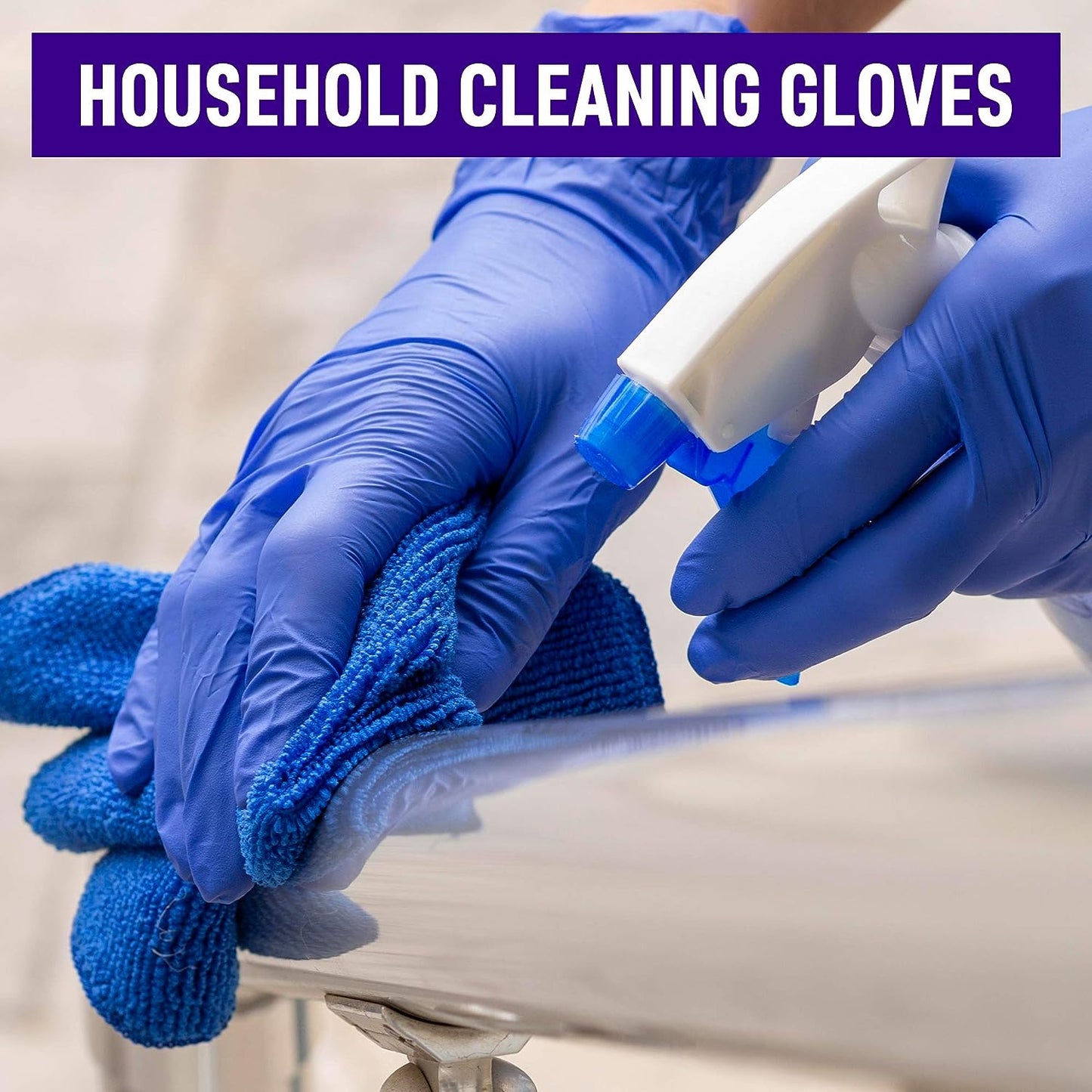 Synthetic Nitrile Disposable Gloves X Large -100 Pack -Latex Free Medical Gloves
