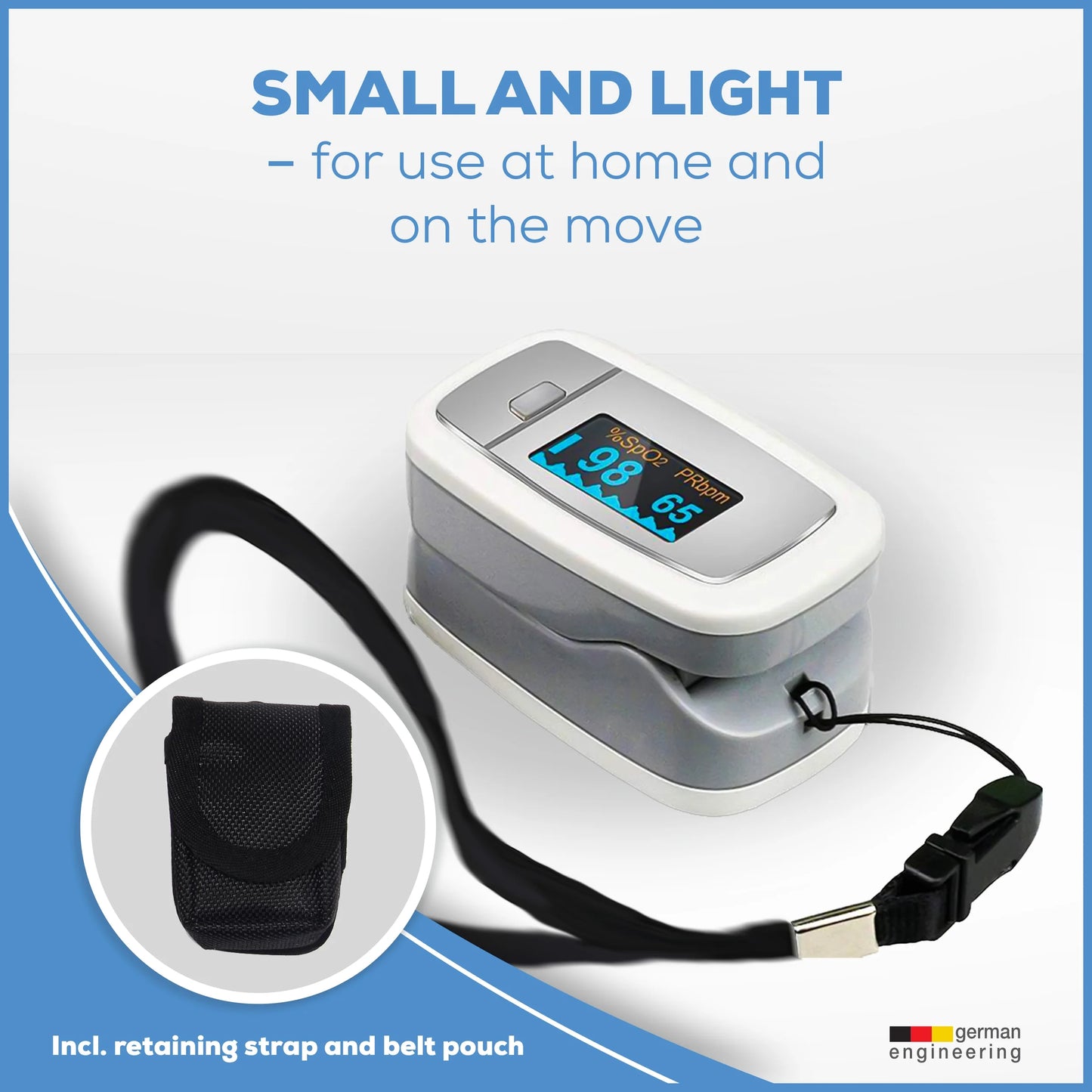 PO30 Digital Fingertip Pulse Oximeter Blood Oxygen Saturation & Pulse Rate Monitor by  North America, 1 Count