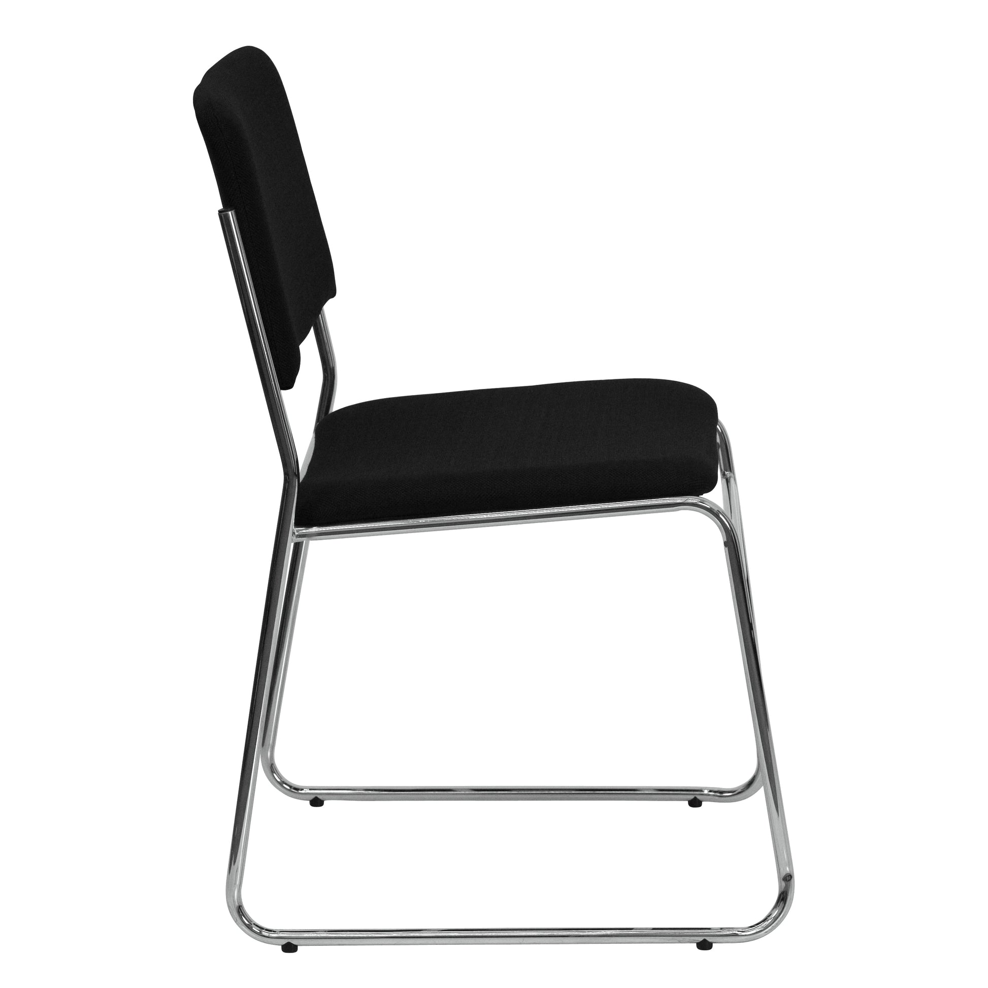 HERCULES Sled Base Stacking Chair, Black, Set of 5
