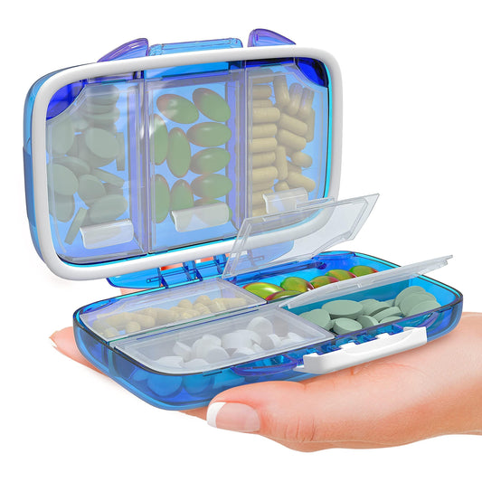 Travel Pill Organizer Moisture Proof Pill Holder Daily Pill Box 7 Compartments