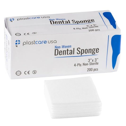 200 Gauze Pads 3x3 - Soft 4-Ply Non Woven Gauze Sponges - Non Sterile Dental Gauze & Esthetic Wipes - All Purpose Medical Gauze Squares for First Aid Surgical Wound Dressing