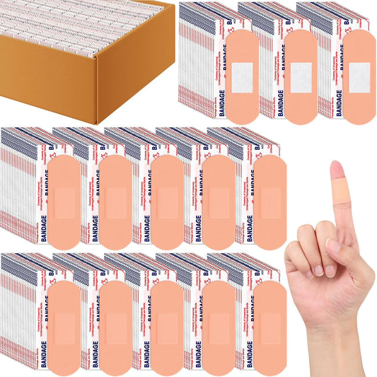 Timgle 3000 Pcs 1" x 3" Adhesive Bandages Bulk Breathable Adhesive Bandages Waterproof Bandages for Homeless Care Supplies Donation Sensitive Skin Nurses Businesses Travel First Aid Kits