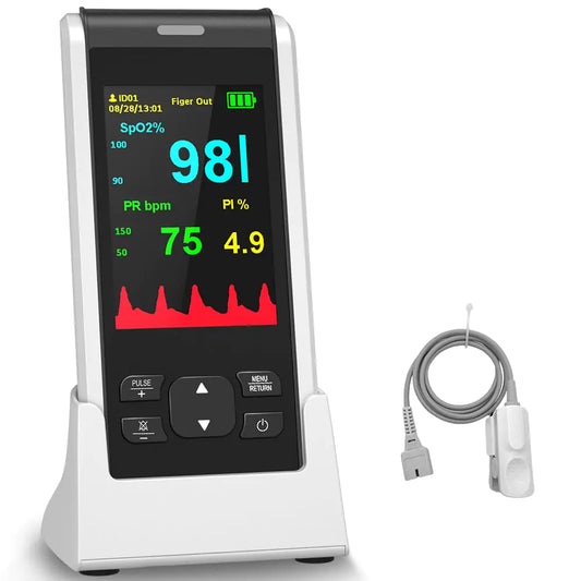 Pulse Oximeter Rechargeable Fingertip Pulse Oximeter Handheld Pulse Oximeter HealthTree Finger Blood Oxygen Saturation Monitor with SpO2 & Pulse Rate Portable Oxygen Meter Finger for Adults