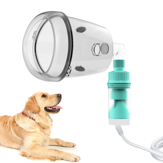 Lying Down Nebulizer Cup and Inhaler Mask for Large Dogs and Horses Oxygen Mask for Pets and Wildlife (Not Contain Nebulizer Device) (L)